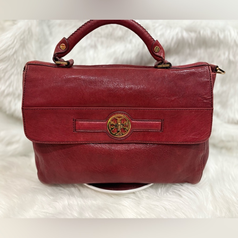 Tory Burch Red Leather Satchel